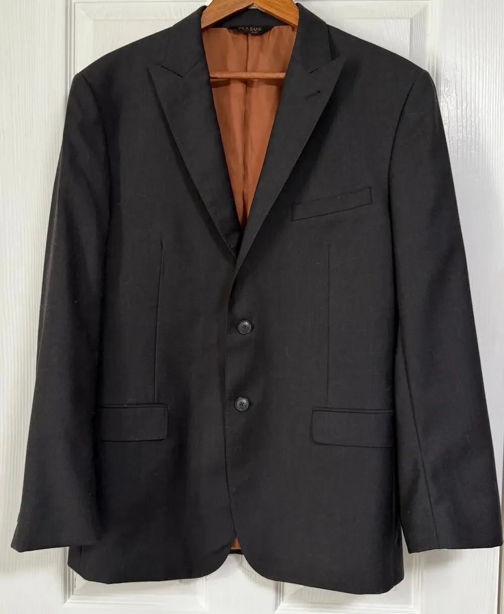 Jos. A. Bank Men's Charcoal 100%Wool Slim Fit Sportscoat Blazer Size 42R